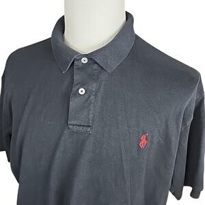 Polo Ralph Lauren Mens Short Sleeve Pony Polo Cotton Size XL Black